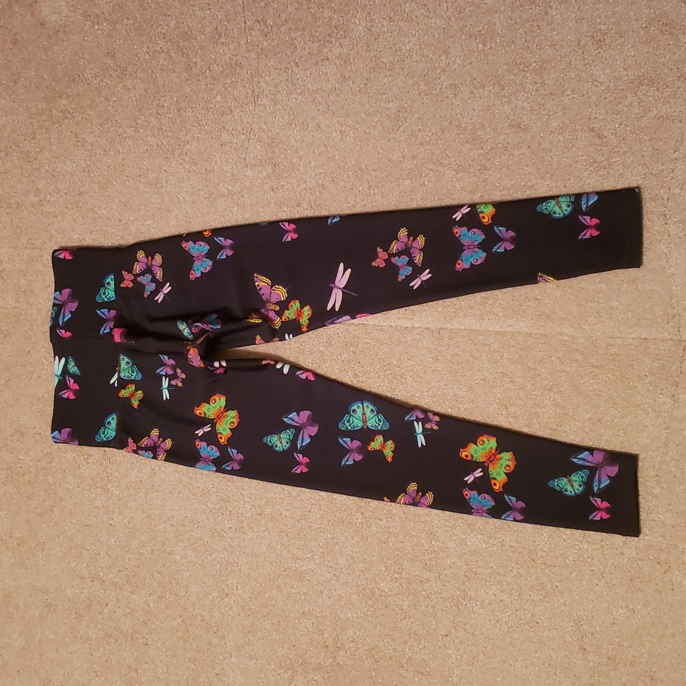 Terez Women's Neon Butterflies Duo Knit 7/8 Leggings - Picture 2 of 8